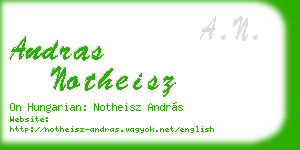 andras notheisz business card